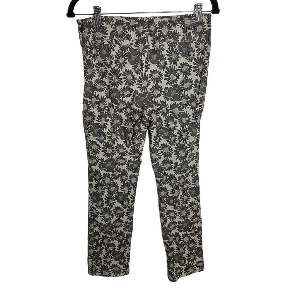 Free‎ People Women's Gray Floral High Rise Skinny Pants Size 6 Daisies Spring